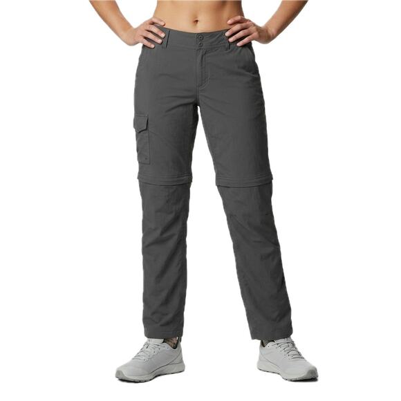 Columbia Pants - Columbia Dark Gray Cargo Nylon Mid Rise Hiking Zip Off Pants Shorts Women Sz 10